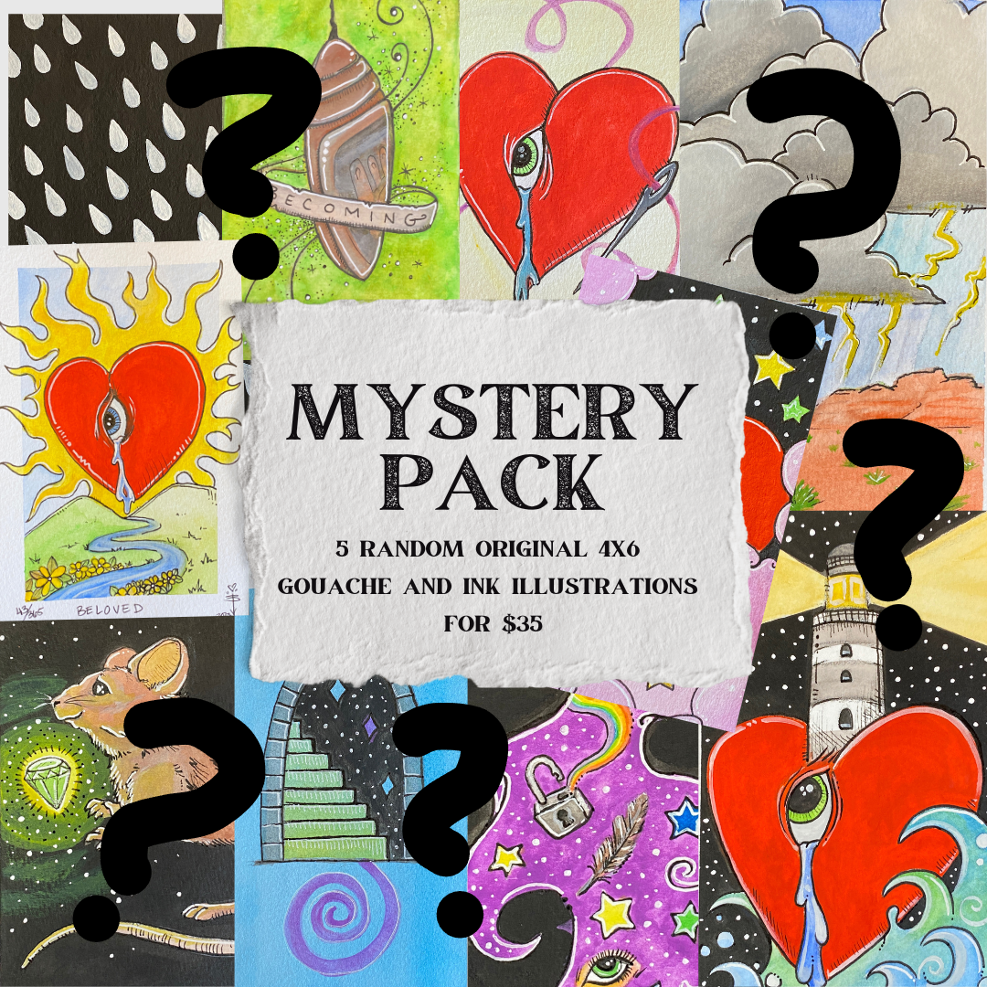 MYSTERY PACK! *5* Original 4x6 Daily Visions 2023 Illustrations