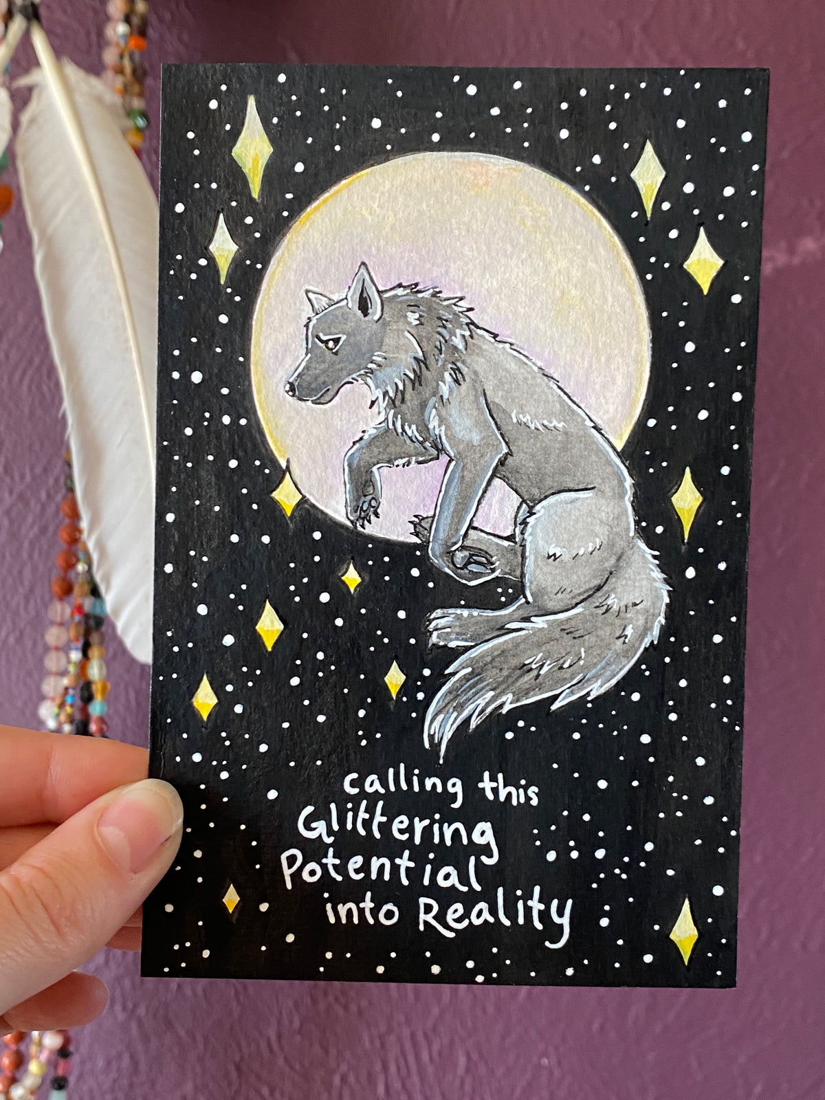 8/365 &quot;Glittering Potential&quot; - 4x6 Gouache and Ink