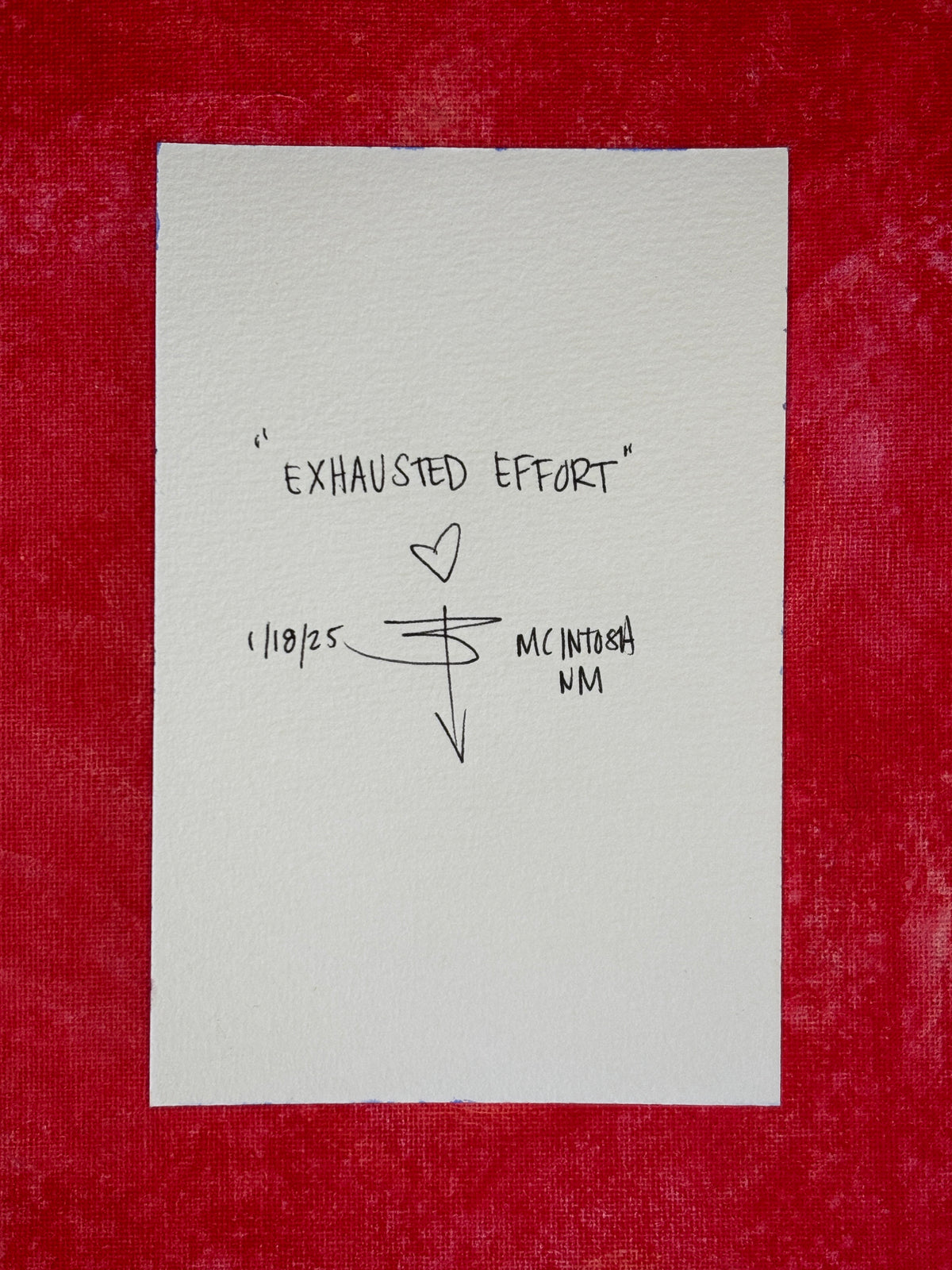 &quot;Exhausted Effort&quot;