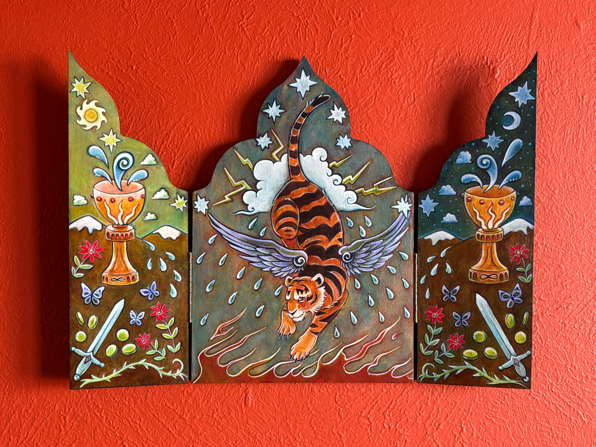 Original Painting "Big Cat Energy" Altar Piece