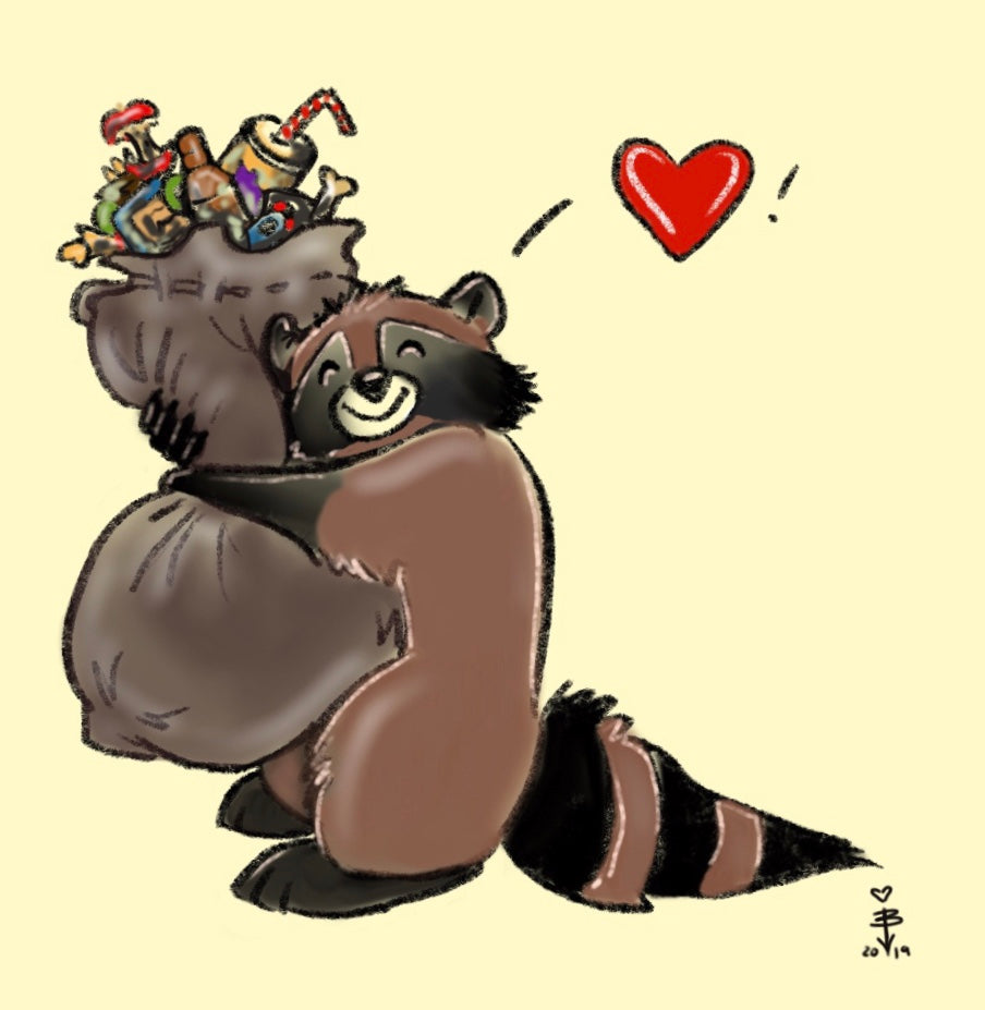 Dibs the Trash Panda - Brittney Monster Art