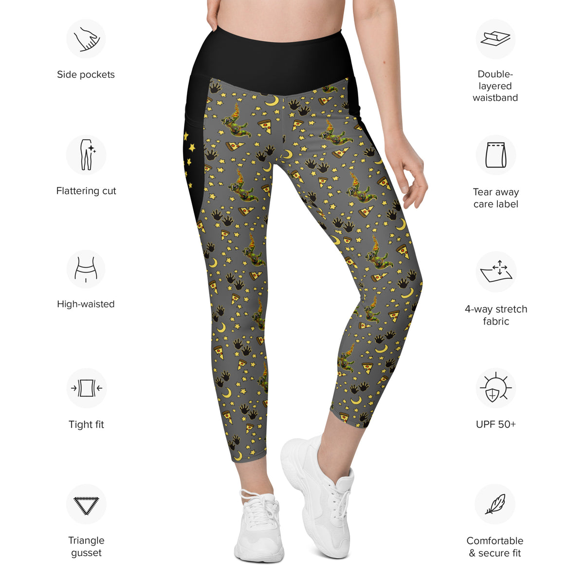 Dibs vs Pizza Leggings V2 - With Pockets!