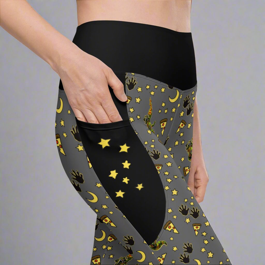 Dibs vs Pizza Leggings V2 - With Pockets!