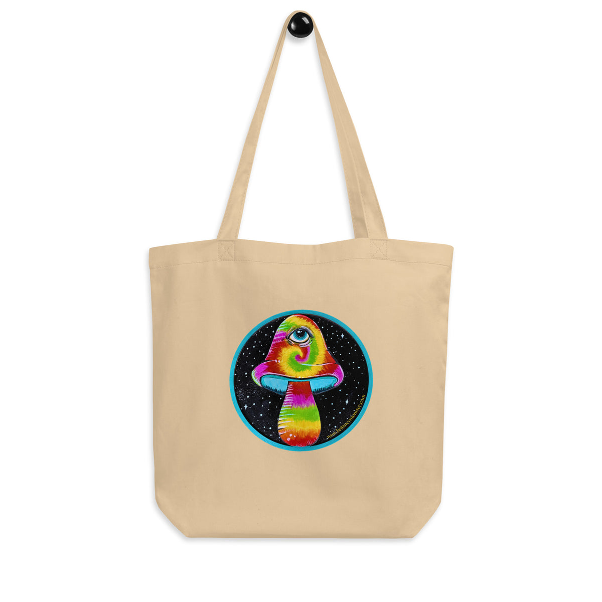 Tie Dye Mushroom Eye Eco Tote Bag