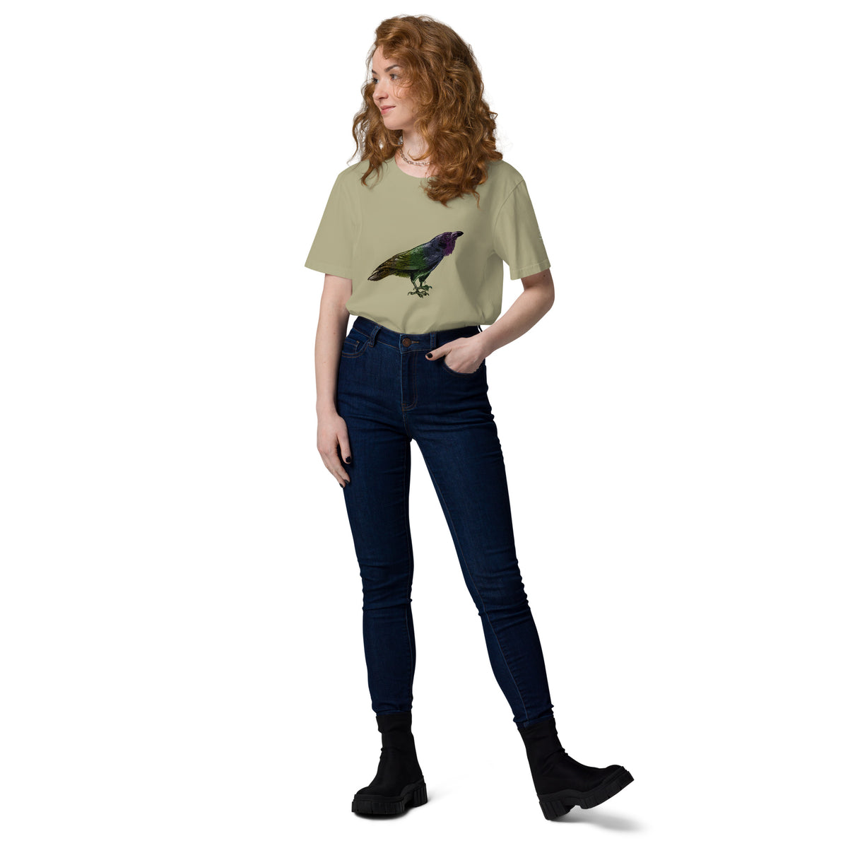 Rainbow Raven Unisex organic cotton t-shirt