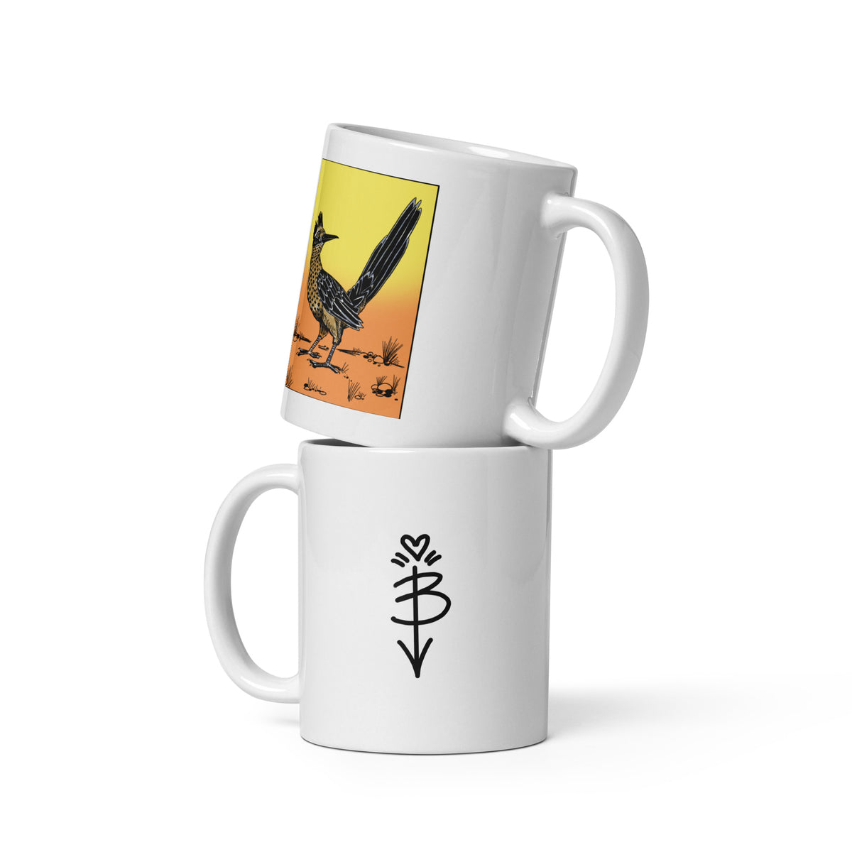 Roadrunner Sunset glossy mug