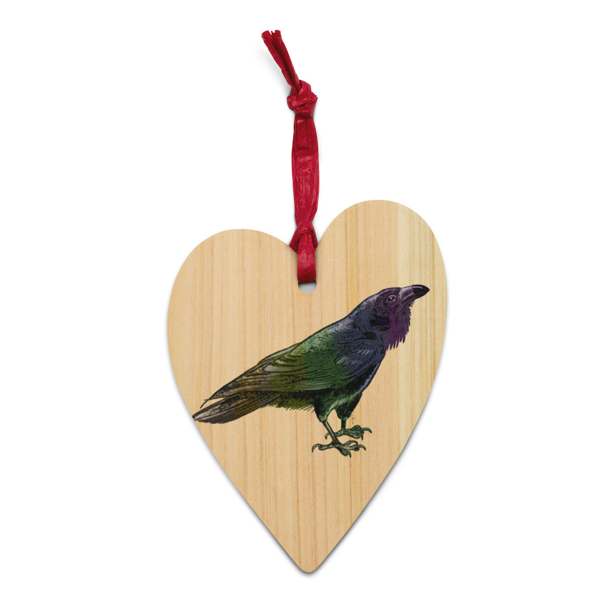 Rainbow Raven Wooden Magnet