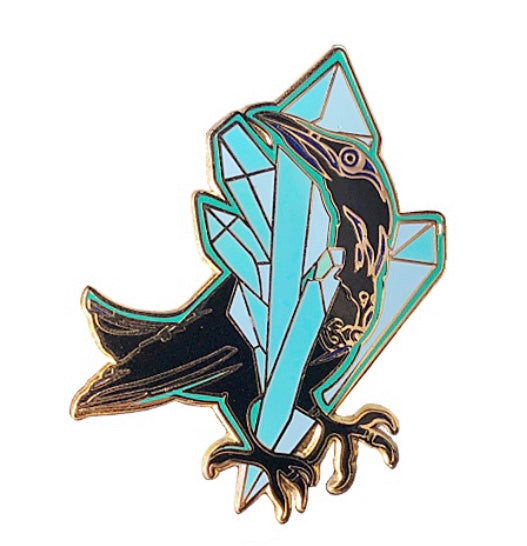 Sayben The Quartz Raven Enamel Pin