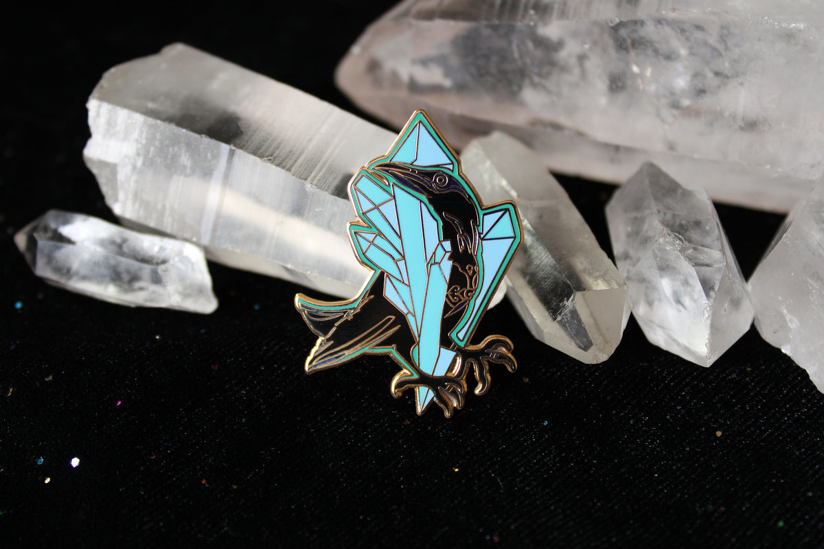 Sayben The Quartz Raven Enamel Pin