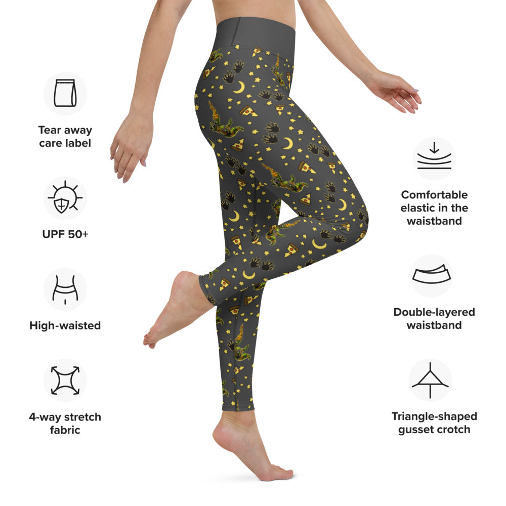 Dibs vs Pizza yoga leggings