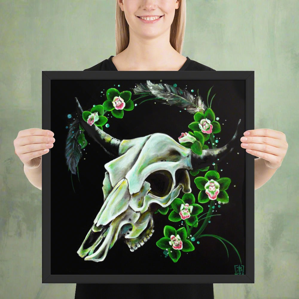 Death and Orchids Framed Poster